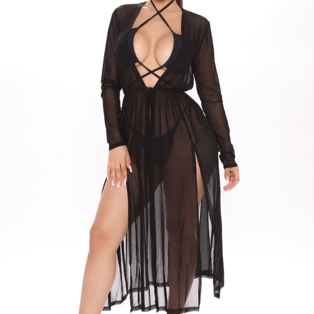 Fashion nova all black cover up